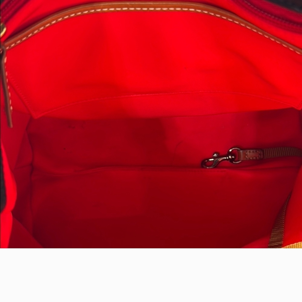 Dooney & Bourke Navy and Tan Messenger Bag - Picture 2 of 3